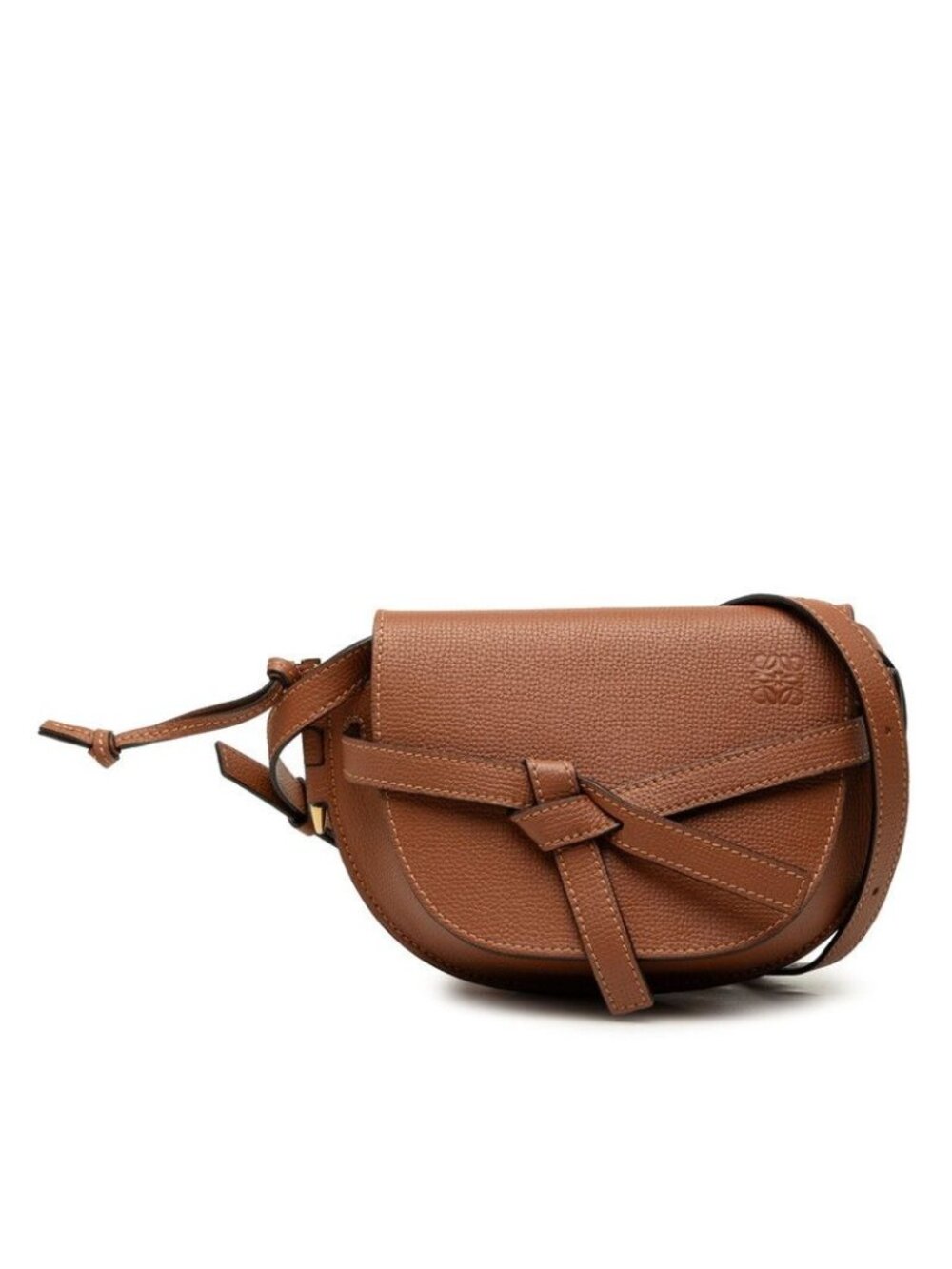 Loewe Gate Dual Mini Crossbody Shoulder Bag Brown Leather
